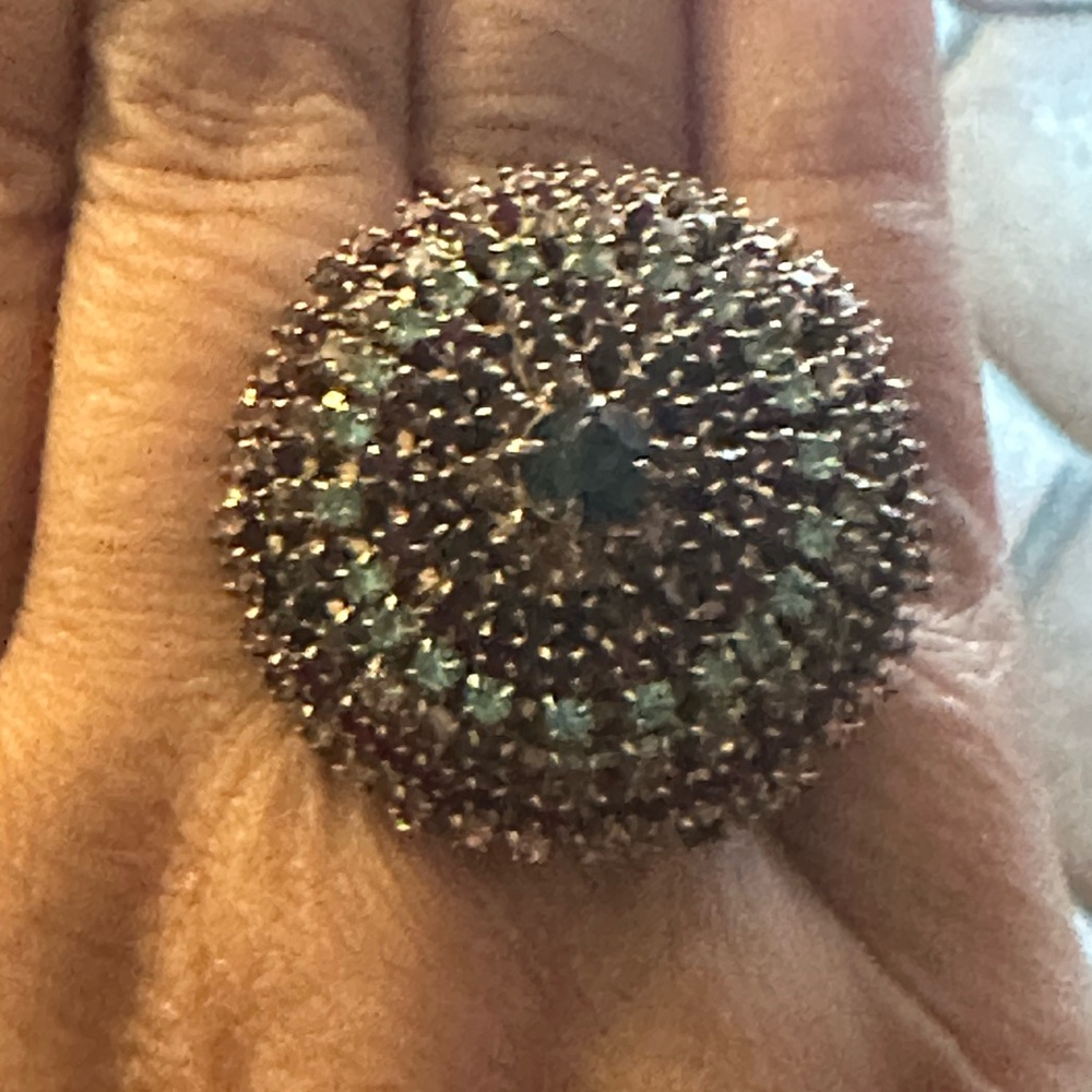 Large Rhinestones Statement Ring - image 2